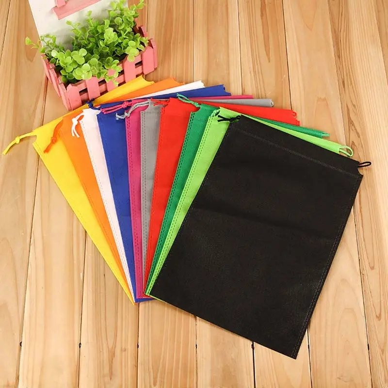 Custom Logo Wholesale Eco Friendly Pp Drawstring Fabric Packing Promotion Non-woven Nonwoven Bag Non Woven Bag Shopping Bags