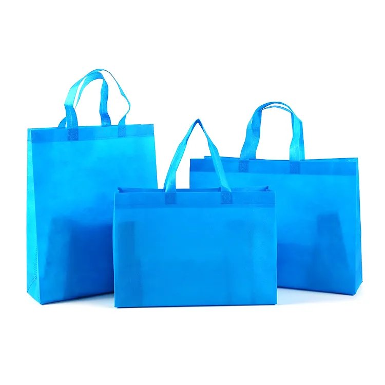 Promotion reusable shopping bags with non-woven stock small size plain tote bag accept print logo