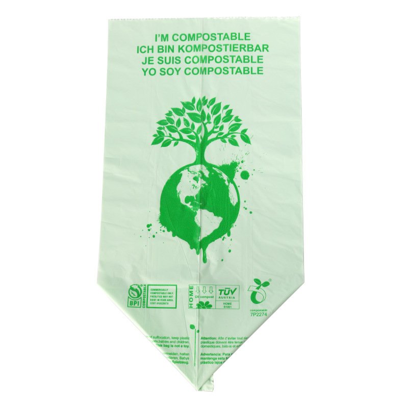 100% Degradable kitchen Bin Bag 5 13 30 39 Gallon Biodegradable compostable pla Waterproof Plastic Garbage Trash Bags