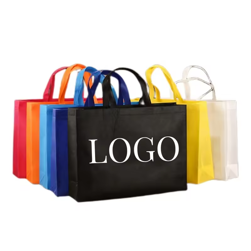 Wholesale Customized Logo Portable Non-Woven Fabric Environmentally Friendly Shopping Bags for Easy Carrying of Books