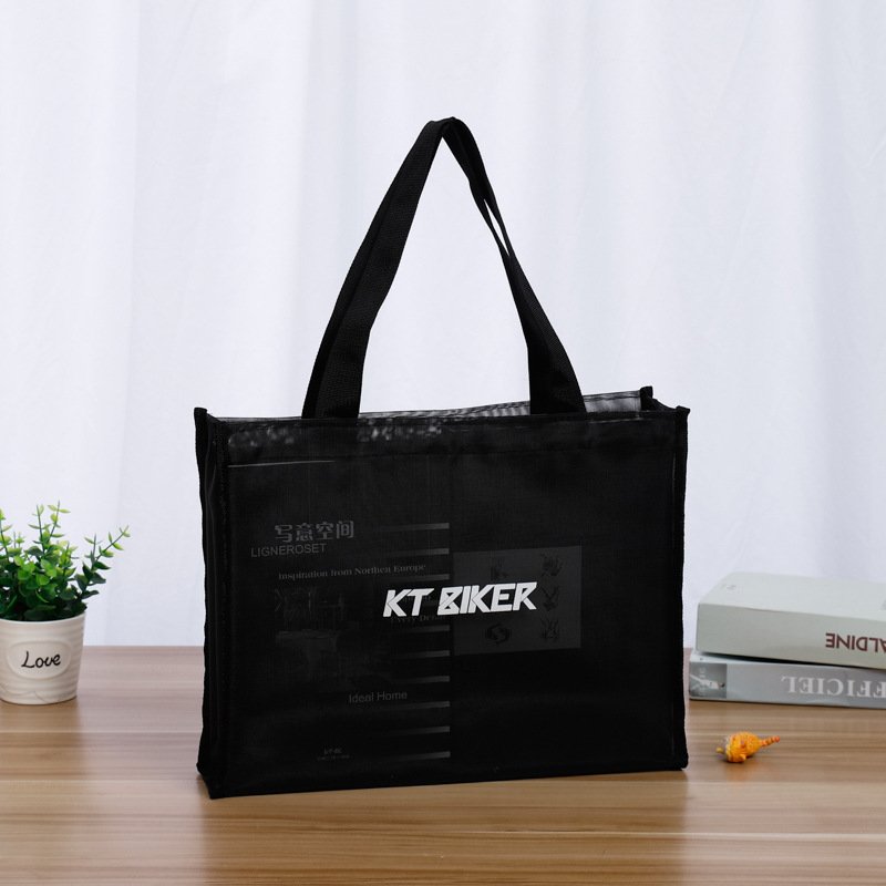 2022 New colorful custom mesh tote shopping bag Blank mesh bag wholesale