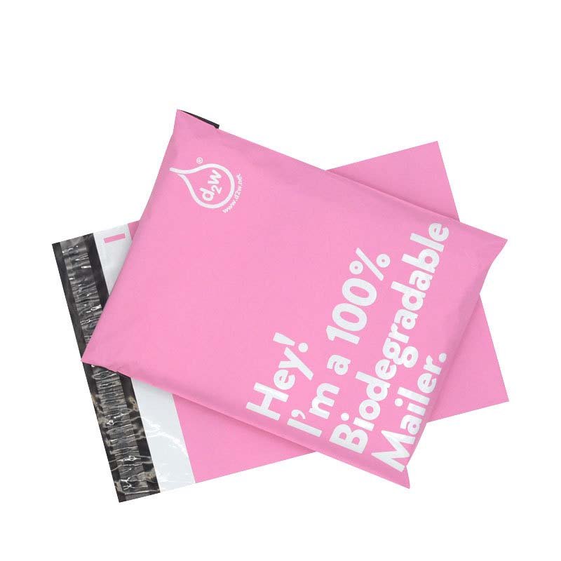 Black Compostable Courier Custom Logo Biodegradable Mailer Degradable Delivery Envelope American Cornstarch Express Bag