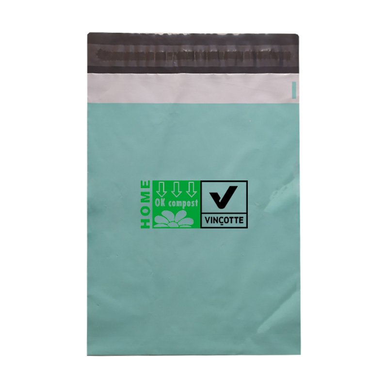 Black Compostable Courier Custom Logo Biodegradable Mailer Degradable Delivery Envelope American Cornstarch Express Bag