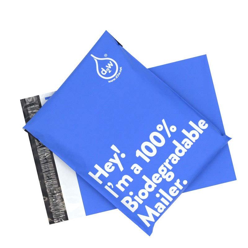 Black Compostable Courier Custom Logo Biodegradable Mailer Degradable Delivery Envelope American Cornstarch Express Bag
