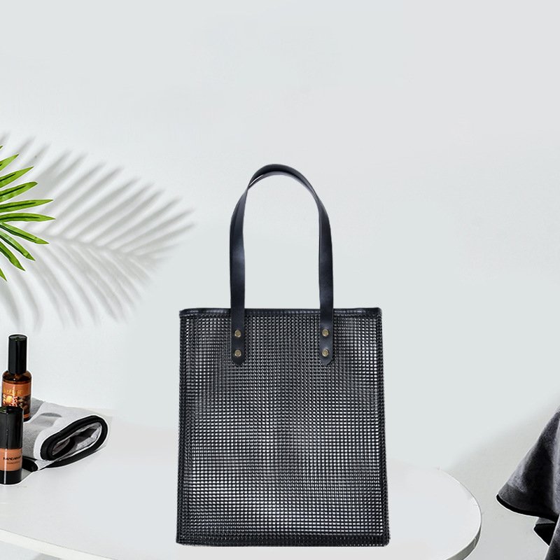 2023 New Travel Portable Mesh Storage Bag Swimming Bathing Beach Storage Bag Shopping Shoulder Bag for women gril