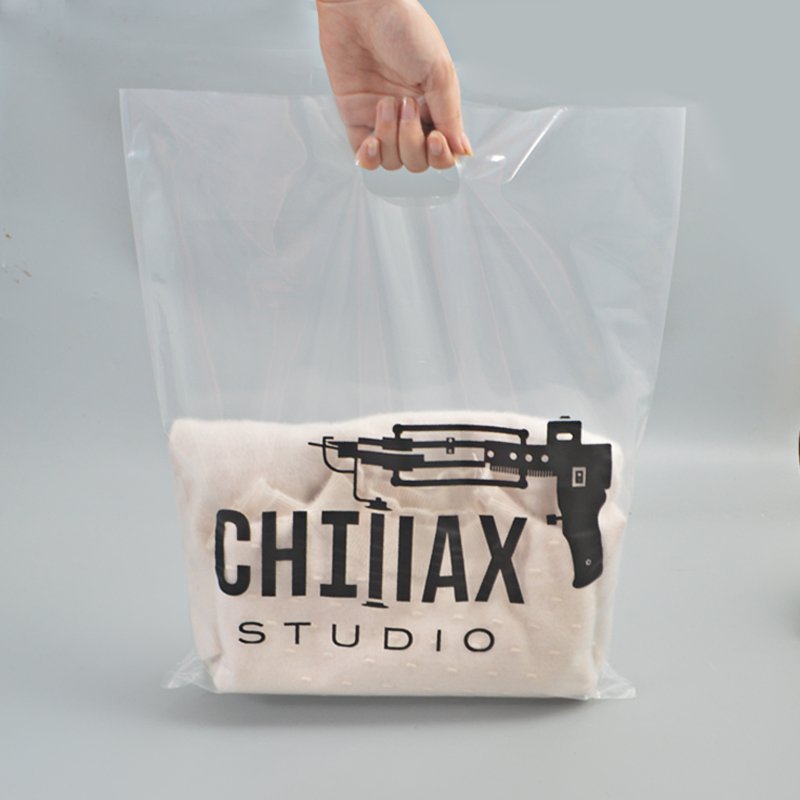 polythene white eco friendly plastic carrier bags plastic bags die cut handles 912 merchandise glossy shopping bag retail custom