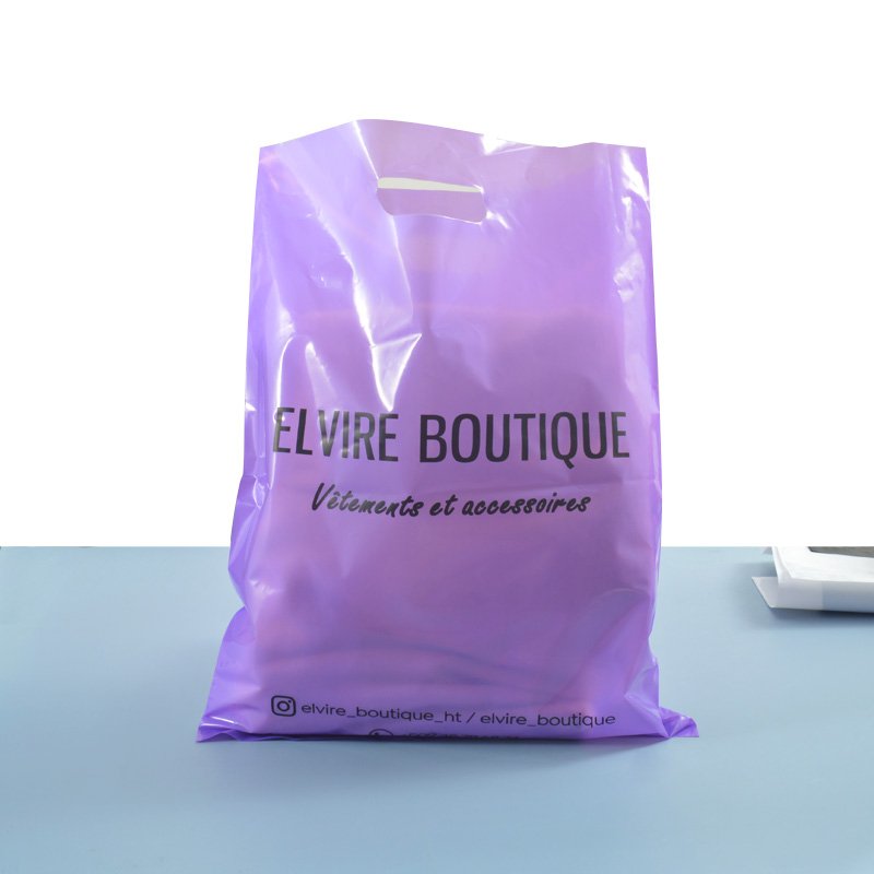 polythene white eco friendly plastic carrier bags plastic bags die cut handles 912 merchandise glossy shopping bag retail custom