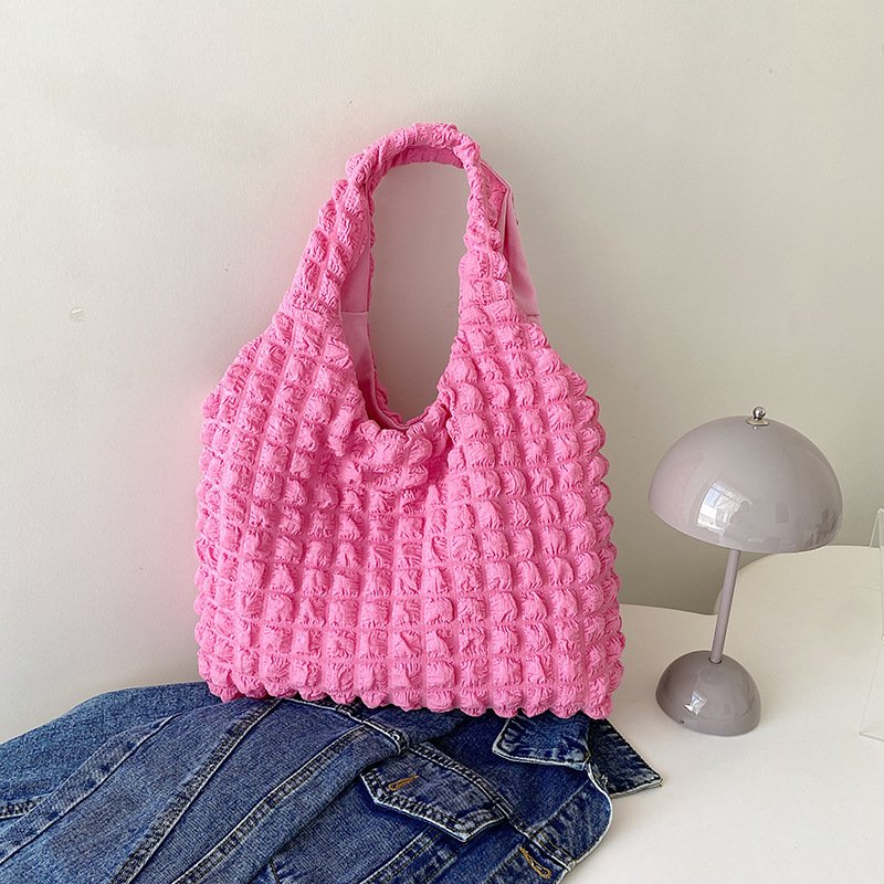 New Arrival Wrinkle Cloud Bags Women Handbags Ladies Wholesale Personality Bubble Flower Quilted Underarm Tote Shopping Bag
