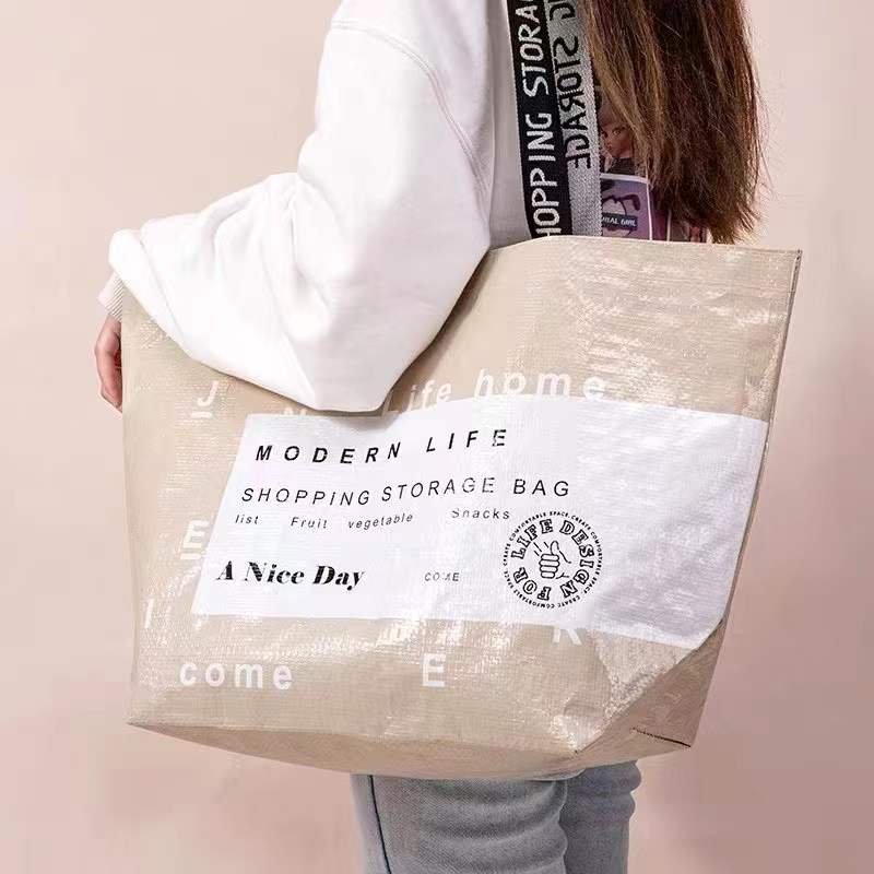 Hot Sell Promotional Custom Woven bag Polypropylene Printed Logo Eco Friendly Tote Recyclable Pp Woven bag