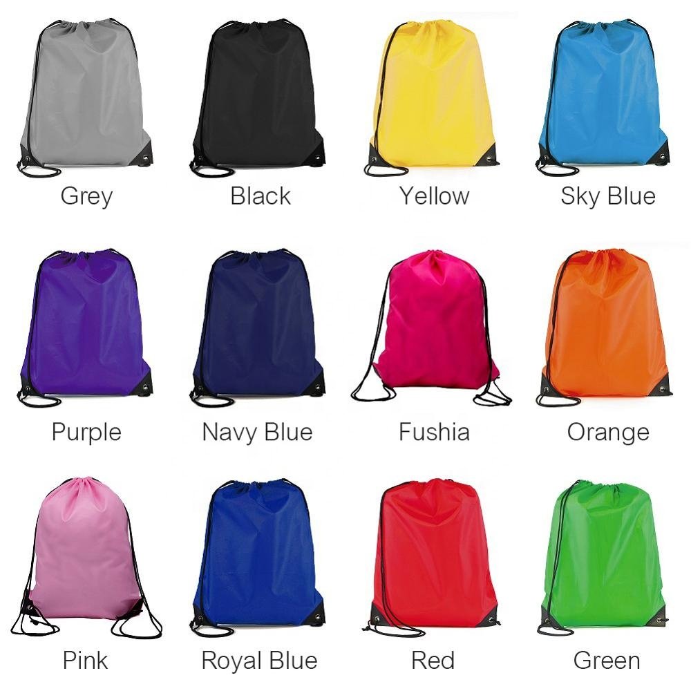 Lightweight Custom Logo Printing Sports Shoulder Bag outdoor Travel Shoes Dust Drawstring Backpack Bag