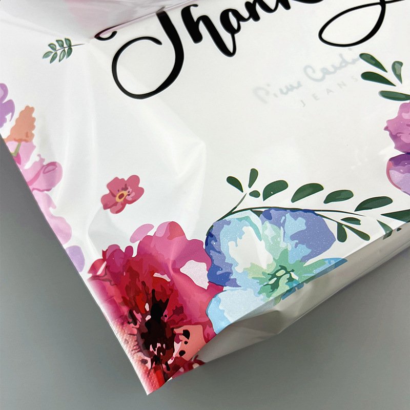 Hot Sale Durable Heavy Duty Shopping Bag Plastic for Shop Packaging Loop Handle Printing Grocery Bag Square Bottom