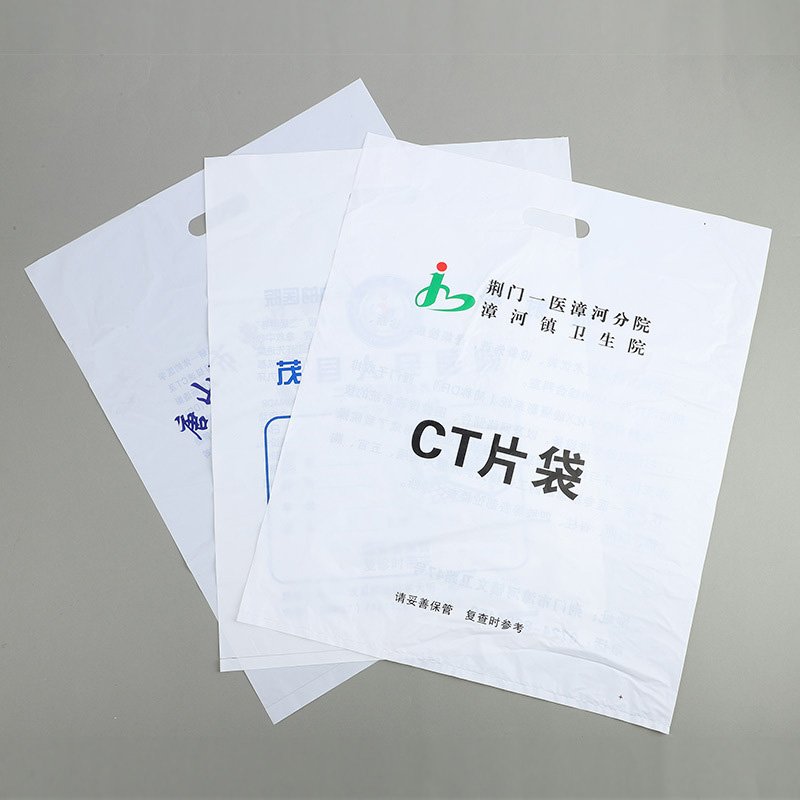 Custom printing eco friendly heavy duty bio degradable compostable thick die cut patch shopper shopping plastic packing bags