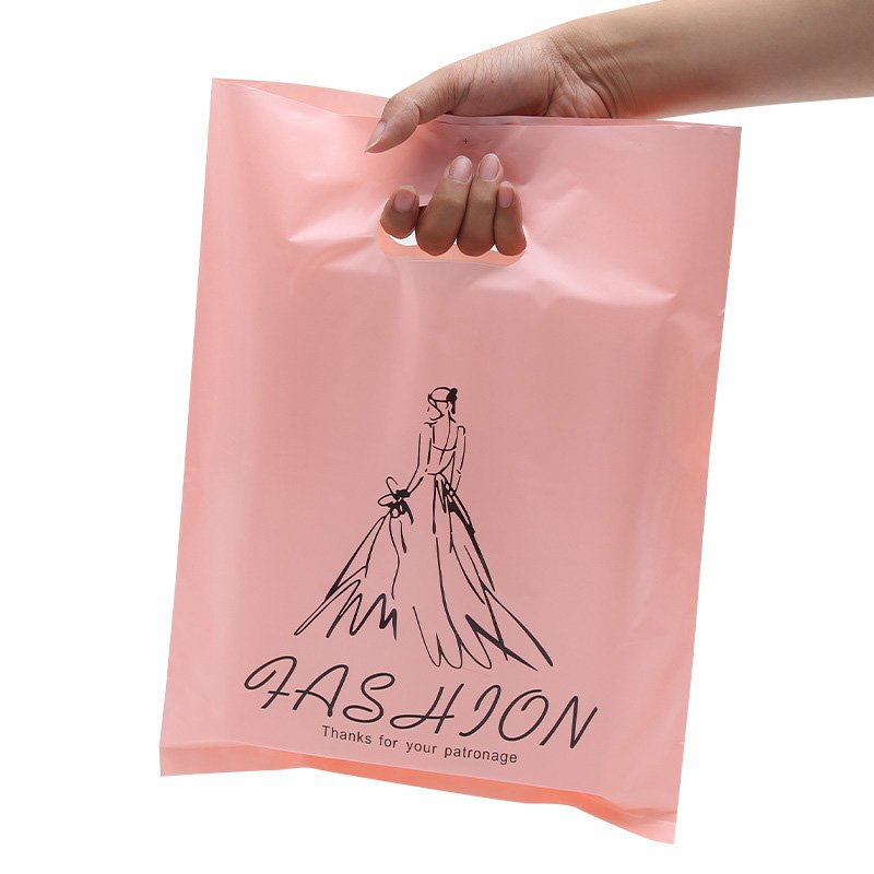 Custom printing eco friendly heavy duty bio degradable compostable thick die cut patch shopper shopping plastic packing bags