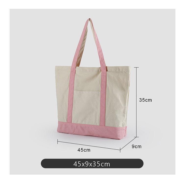 Recycle Organic Cotton Polyester Boutique Canvas Tote Bag Shopping Gift Bags women Shoulder Travel Handbag