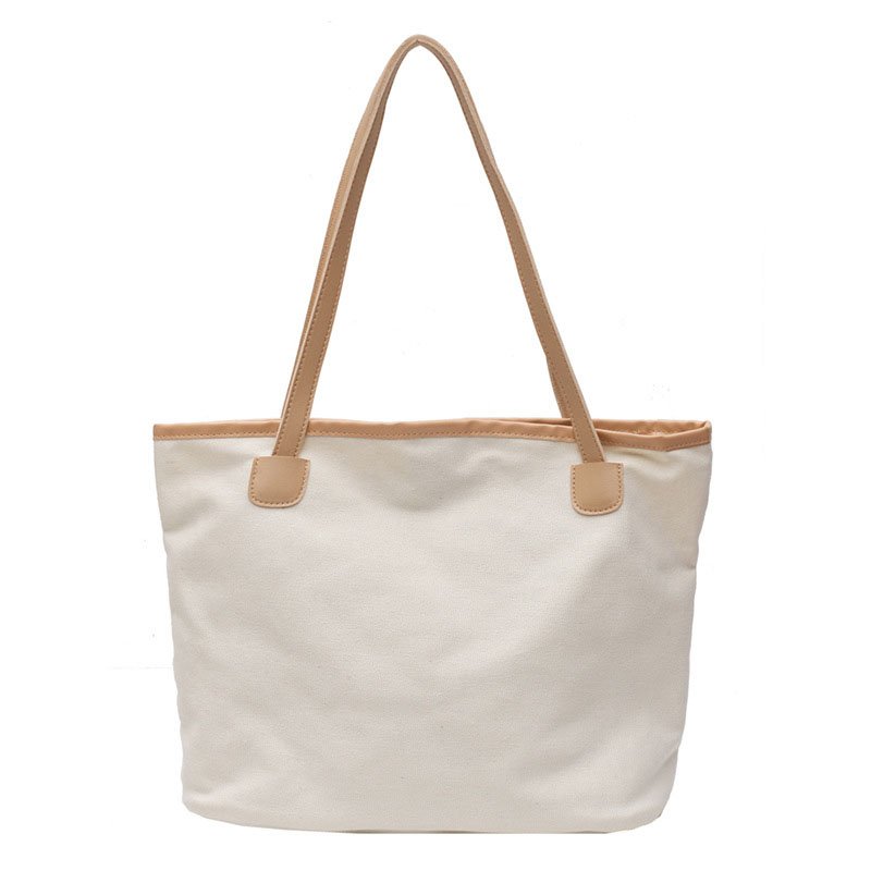 Recycle Organic Cotton Polyester Boutique Canvas Tote Bag Shopping Gift Bags women Shoulder Travel Handbag