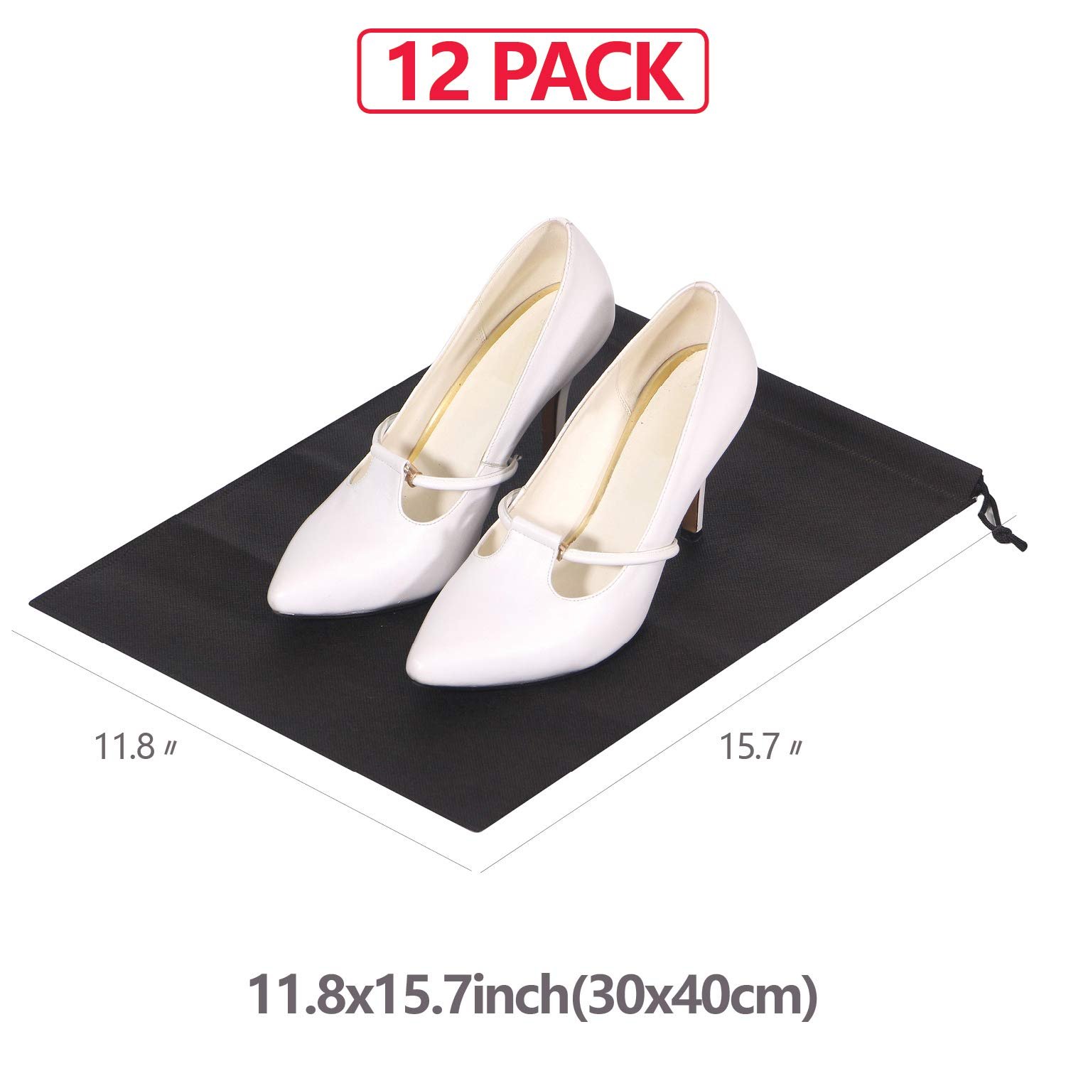 Custom Logo Printed Gift Canvas Cotton Double String Handbag Shoe Dust Drawstring Bag