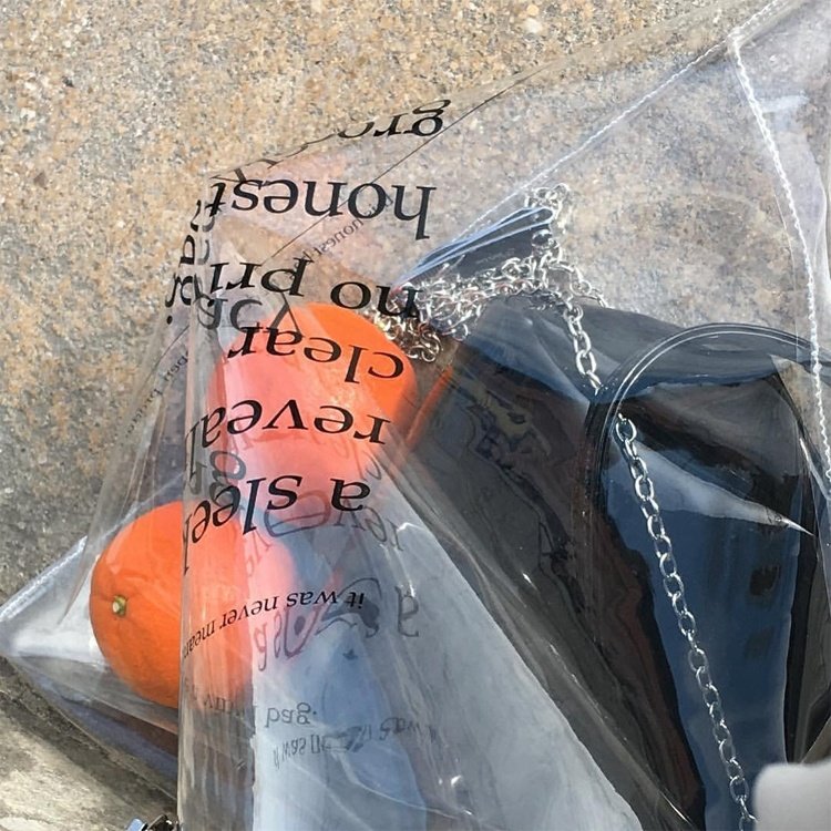 Custom Transparent Clear Ins T-shirt Shape Gift Handbags Foldable PVC Recycle Reusable Plastic Shopping Bag With Logo