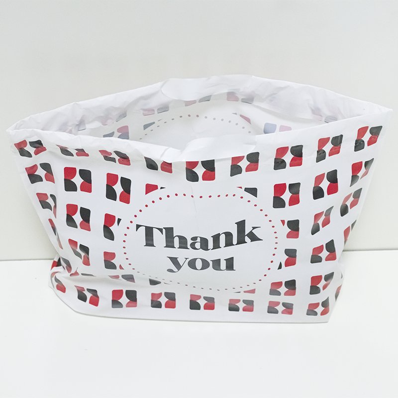 Clothing Poly Packaging Bag Handle Take Out Shopping Bags Grocery Bag with Logo Printed Drawstring Custom Colorful Plastic HDPE