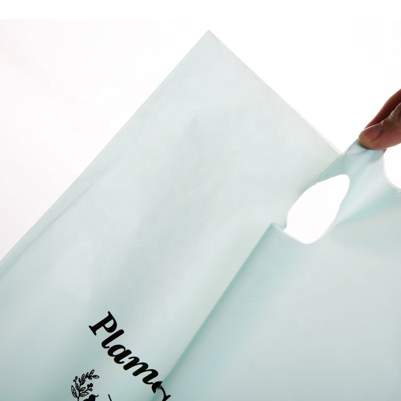 LDPE/HDPE die cut handle packaging bag for daily life colorful side gusset grocery plastic shopping bags custom logo