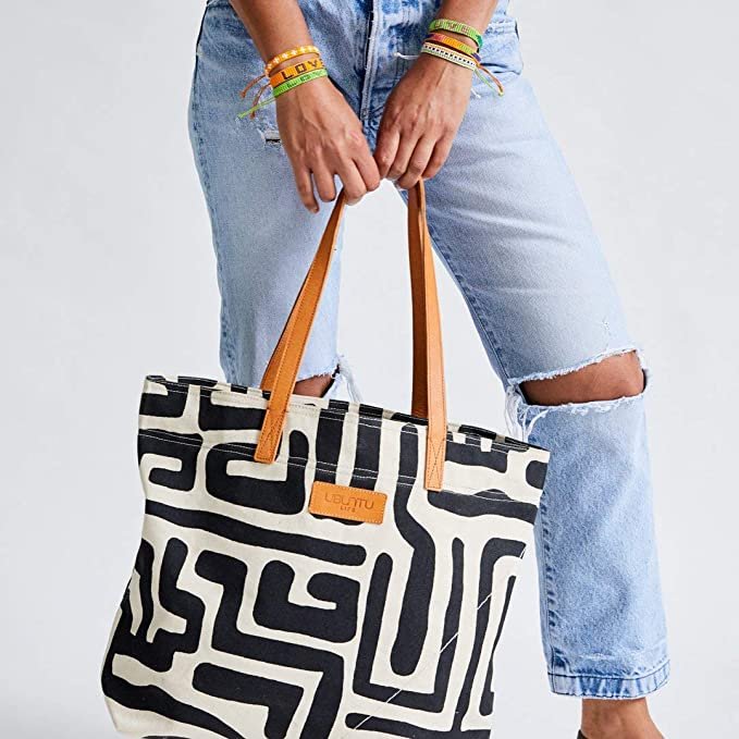 New Fashion Custom Logo Printed Women Shopping Bag Eco-friendly Canvas Shoulder Tote Bag with Leather Handle for Daily