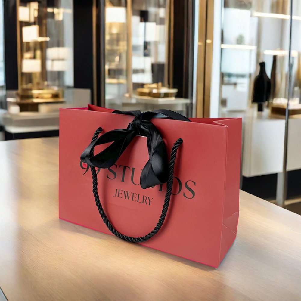 Multiple Styles Luxury Custom Screen CMYK Printing Surface Gift Shopping Paper Bag White Paper Bags With Bow Ribbon