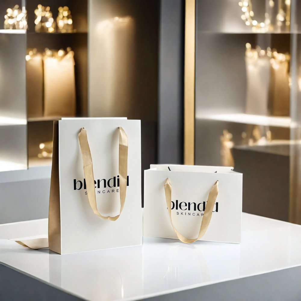 Multiple Styles Luxury Custom Screen CMYK Printing Surface Gift Shopping Paper Bag White Paper Bags With Bow Ribbon