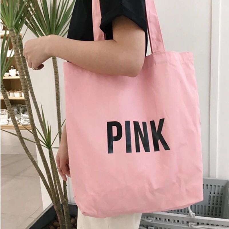 reusable cotton tote bag printing custom logo canvas shopping bag