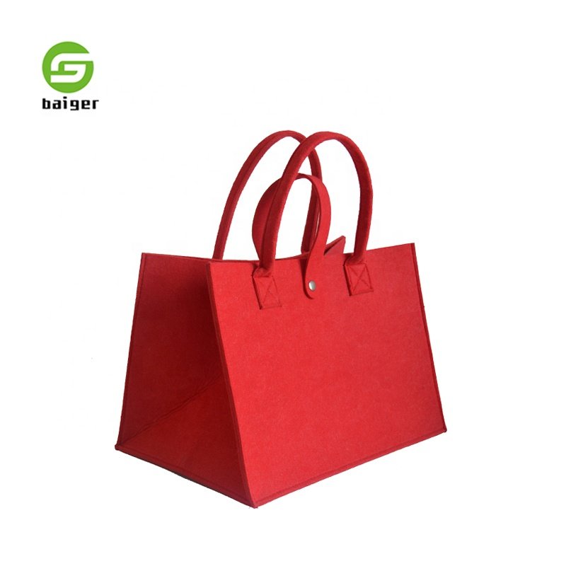 Eco Friendly Wholesale Small Felt Tote Bags Handbag For Women Shopping