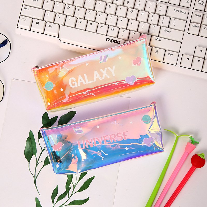 Manufacturer direct selling PVC clear pencil bag eco-friendly stationery zipper bag