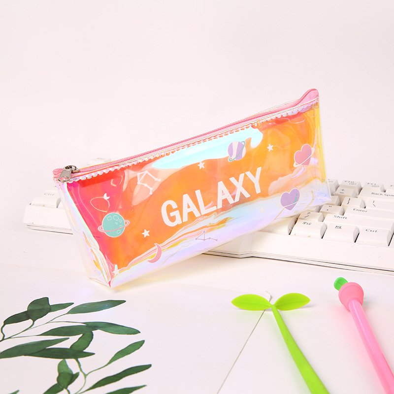 Manufacturer direct selling PVC clear pencil bag eco-friendly stationery zipper bag
