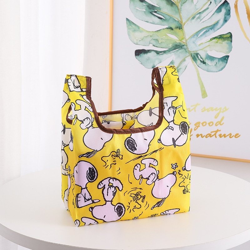 Mini collapsible shopping bag,cartoon kawall sturdy portable travelling pocket bag ,reusable and washable