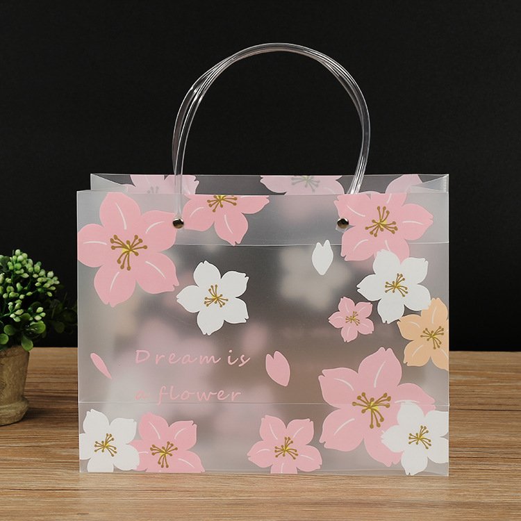 custom printed mini moq clear transparent pvc pp tote bag shopping bag