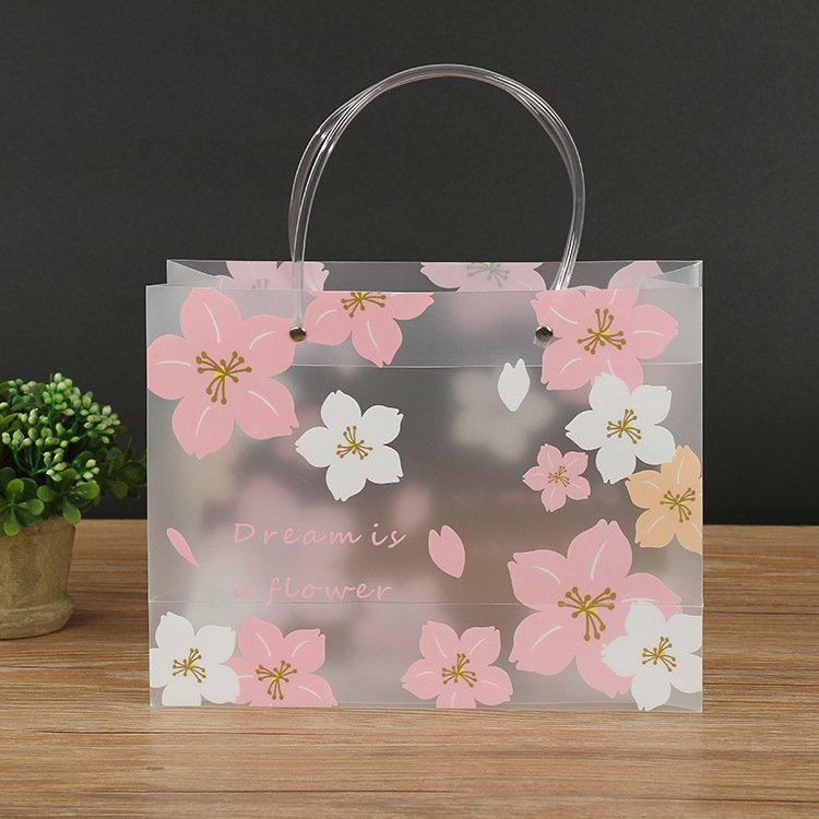custom printed mini moq clear transparent pvc pp tote bag shopping bag