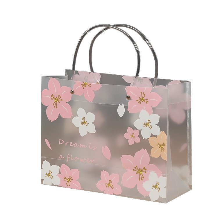 custom printed mini moq clear transparent pvc pp tote bag shopping bag