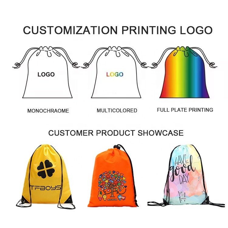 Custom Logo Silk Screen Print Jute Burlap Bags Double Shopping Pouch Linen Hemp Dust Drawstring Bag For Handbag Shoe