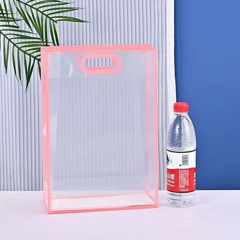 PP transparent high-grade clothing plastic hand bag shopping mall gift bags plastic shopping bags with logos