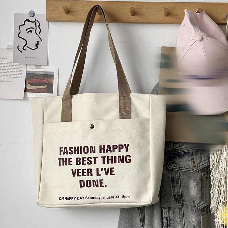 wholesale new design durable large capacity custom teenager book storage bags canvas tote shopping bag