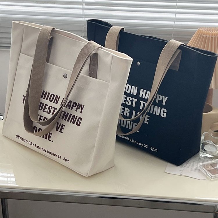 wholesale new design durable large capacity custom teenager book storage bags canvas tote shopping bag