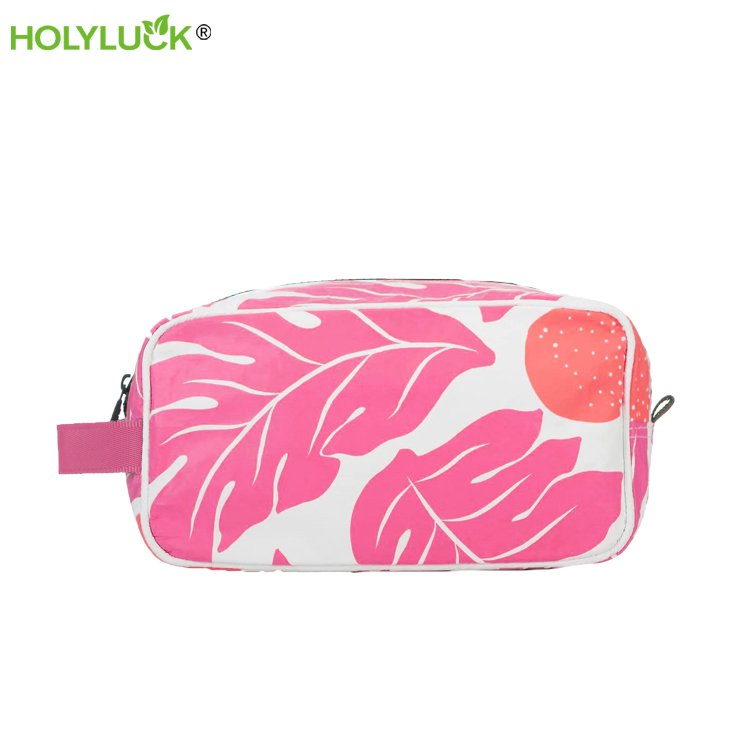 Holyluck Eco Friendly Recycled Custom Printing Reusable Hawaiian Dupont Tyvek Pouch Lightweight Aloha Cosmetic Makeup Bag