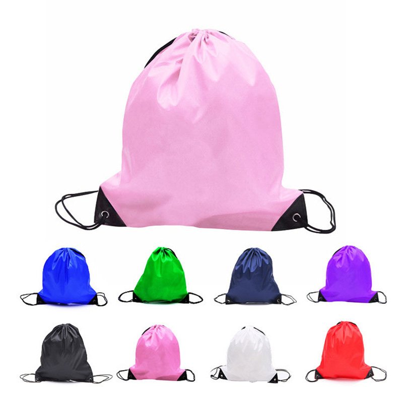 Multiple-color Available Durable Polyester Drawstring Shopping bag with customized shape and logo for girls outdoor sports