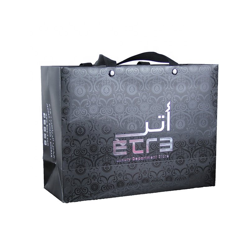 Customized Ivory Paper Tote Gift Shopping Bags with Your Logo Personalized Printed Small Bags Wholesale