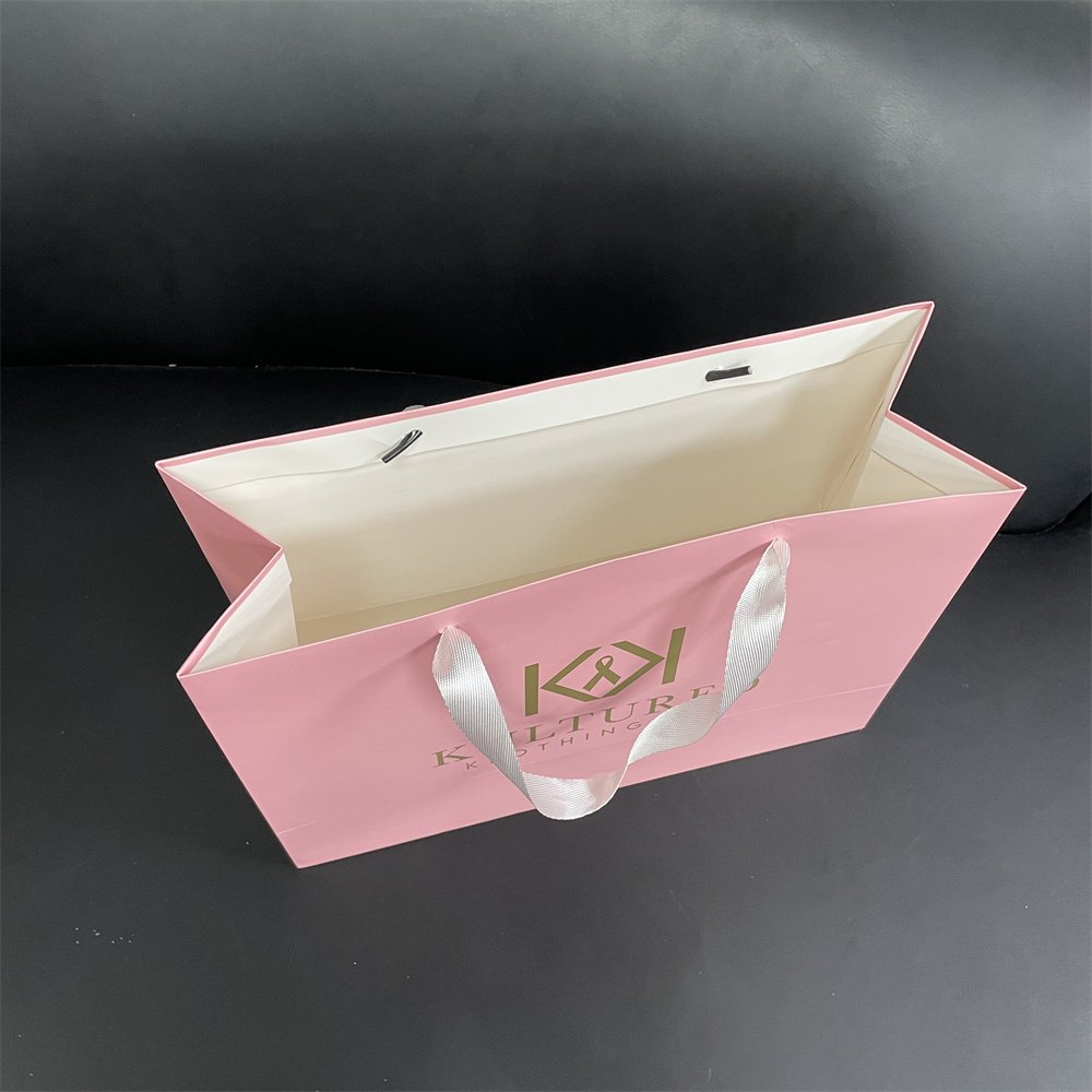 Custom Logo Printed Clothing Cardboard Paper Shopping Bag Luxury Gift Paper Bags With Handle Rope