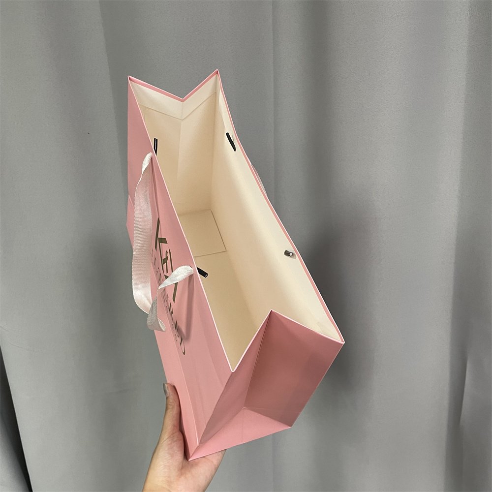 Custom Logo Printed Clothing Cardboard Paper Shopping Bag Luxury Gift Paper Bags With Handle Rope