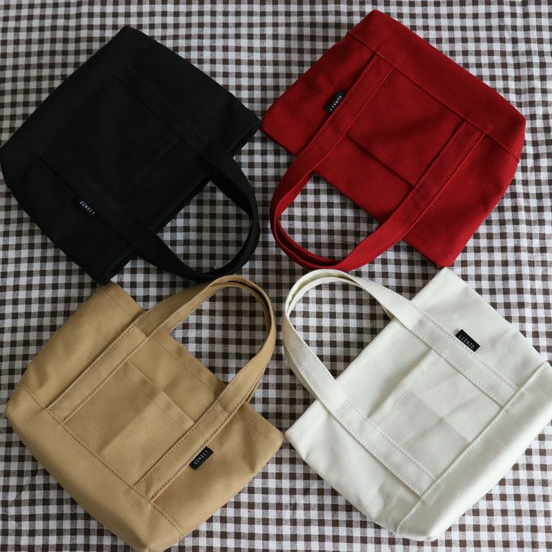 Wholesale Cotton Canvas Tote Hand Bag Portable Small Blank Cotton Canvas Shopping Bag Mini Cotton Canvas Bag