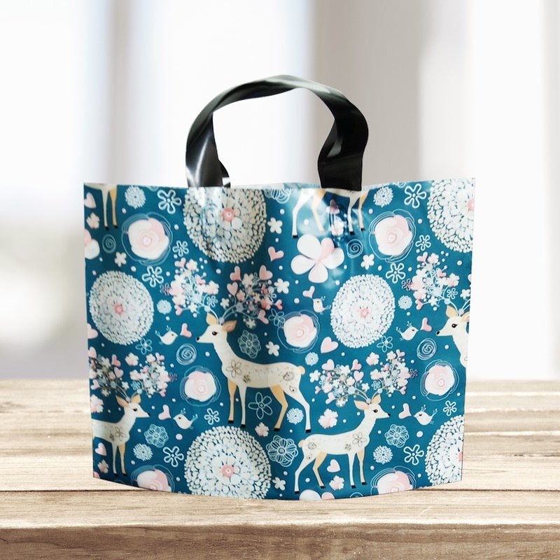 Thank You Bags for Business Plastic Shopping Bags With Soft Loop Handle clothing shopping plastic bag
