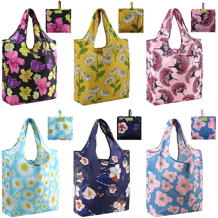 Cheapest Portable Large Thick Reusable Custom Foldable Shopping Bag Wholesale Price Sustainable Rpet For shopping bagfor women