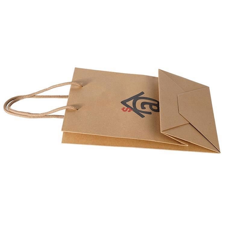 Personalized sack laminated kraft custom print logo shopping bags with logos for gifts