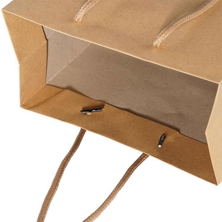 Personalized sack laminated kraft custom print logo shopping bags with logos for gifts
