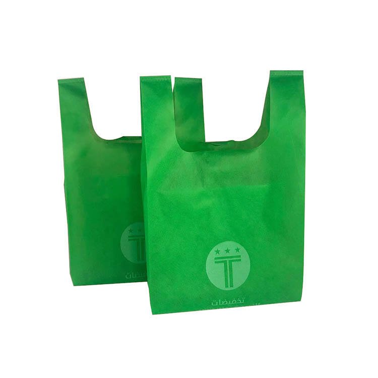 Factory Supplied Cheap Recycled T-shirt Non-woven Bag Vest Shopping Bag