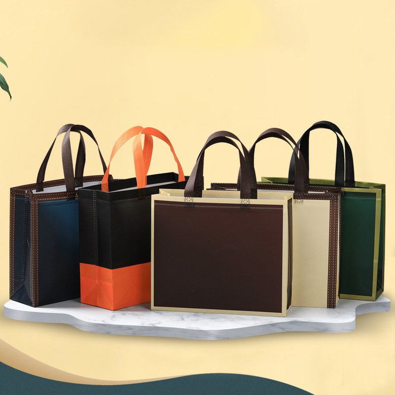 Custom Logo Printed Promotional Reusable Grocery Tote Bag Gift Heavy Duty Pp Non Woven Shopping Bag Non-woven Bag
